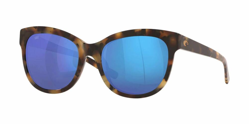 NEW COSTA DEL MAR women's bimini sunglasses in vintage tortoise/gray blue mirror